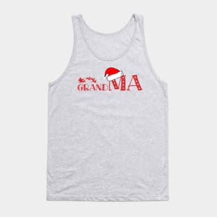 Christmas Family Name "Grand Ma" Photo Design Shirt Tank Top